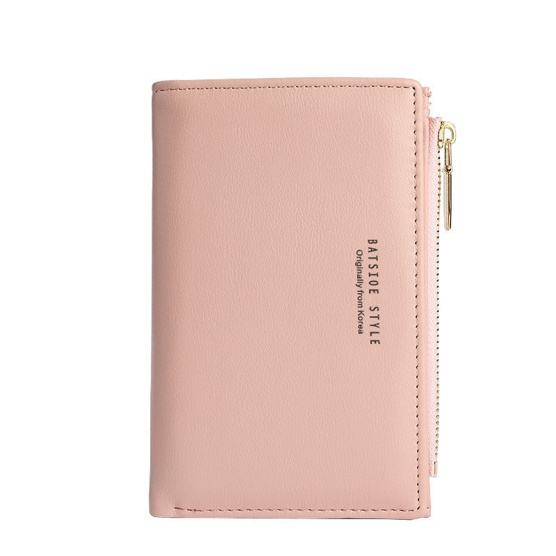 Women's Ultra-Thin Wallet with Side Zipper - Medium Coin Purse