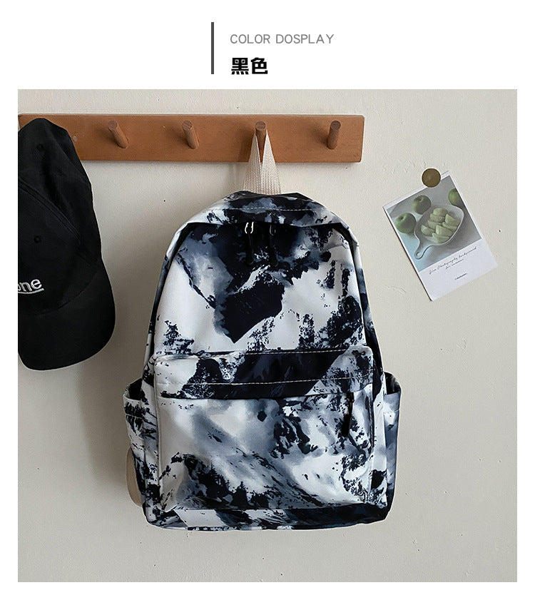 Trendy Women's Oil Painting Style Backpack, Small Travel Bag