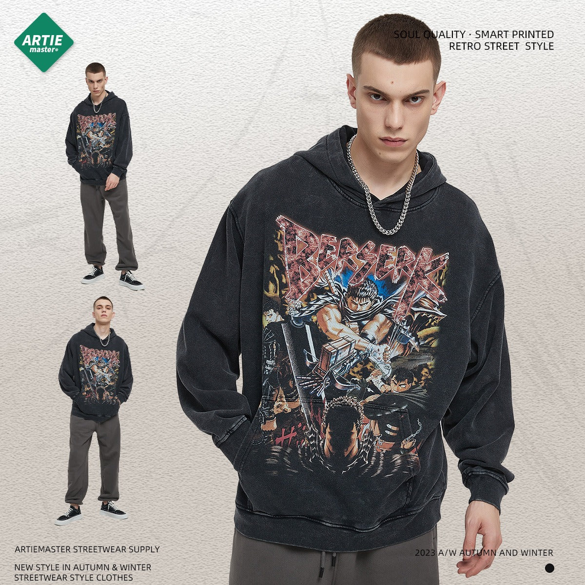 Berserk print Hoodie