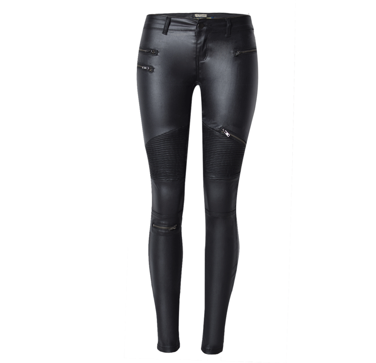 faux leather skinny pants