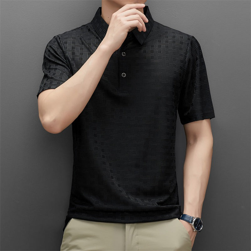 Men's polo collar casual short-sleeve t-shirt