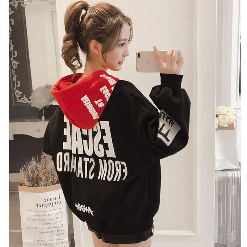 Printed Letter Hoodie