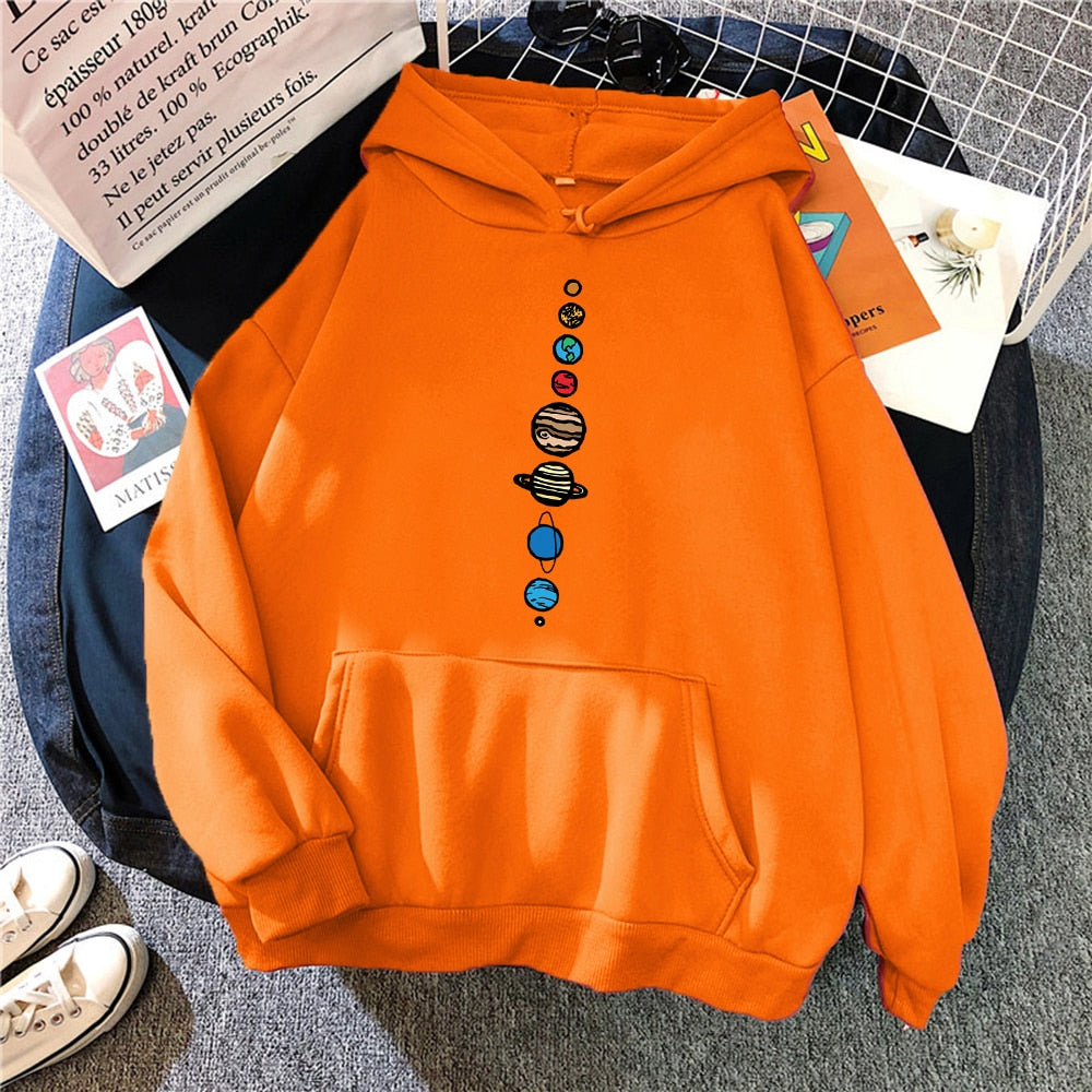 Solar System Universe Pattern Sweatshirt