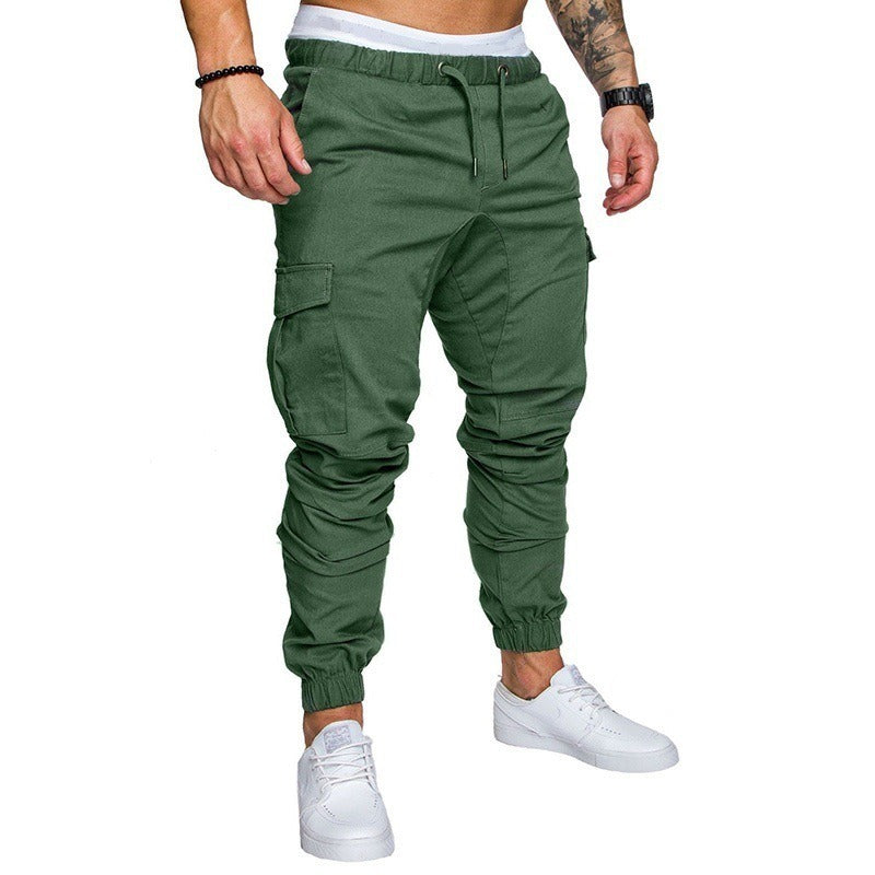 Men's multi-pocket woven casual pants