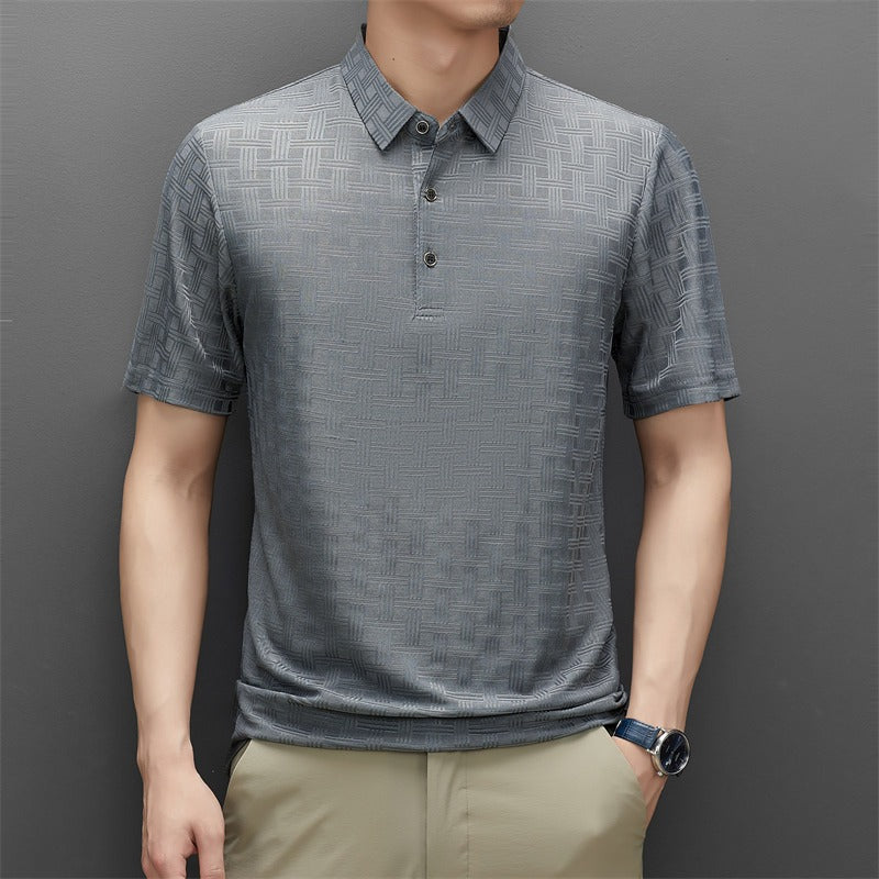 Men's polo collar casual short-sleeve t-shirt