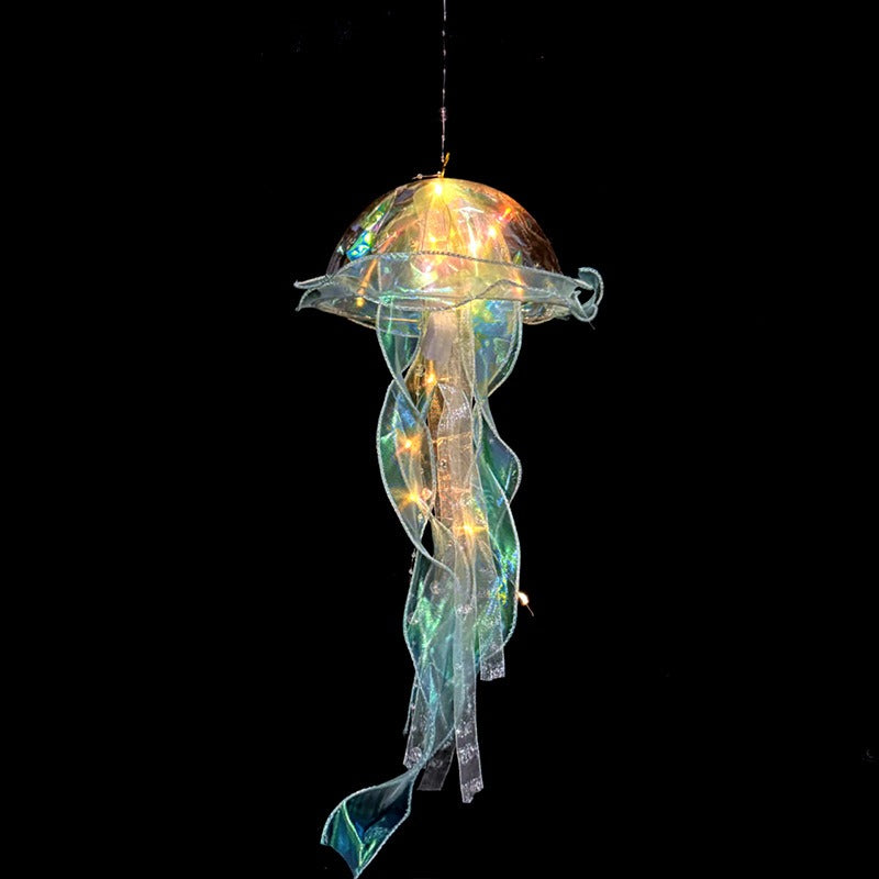 Handmade LED Jellyfish Lantern - Realistic Hanging Decoration