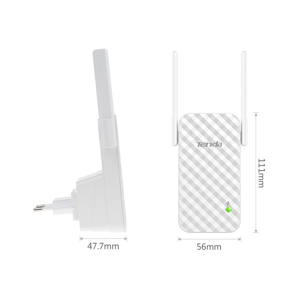 Tenda A9 300M wireless WiFi repeater and signal amplifier for extended range, EU/US firmware.