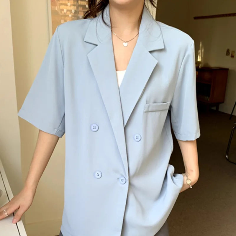 Casual Short-Sleeved Suit Jacket