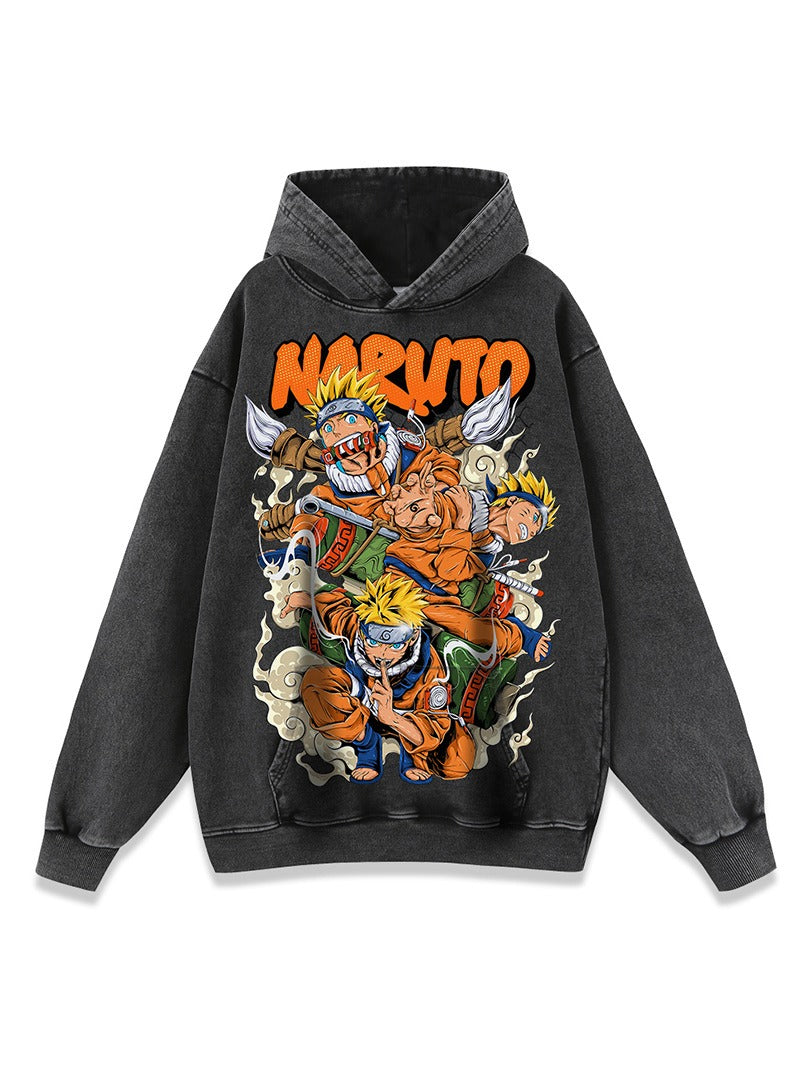 Unisex 420g heavyweight hoodie with a classic anime print