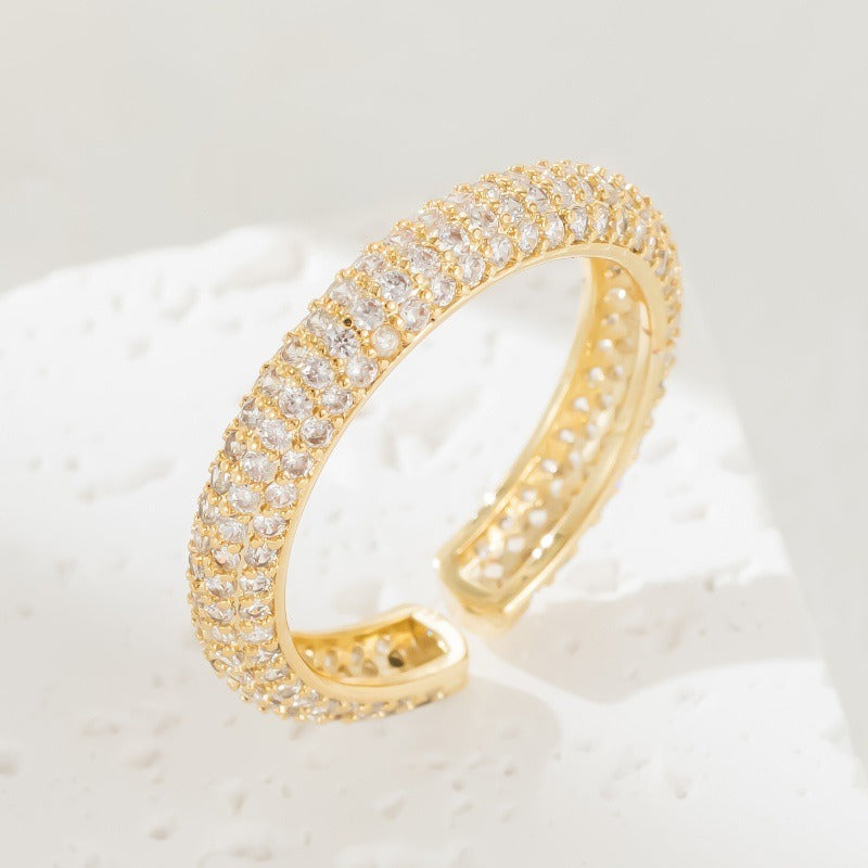 Gold Plated Open Index Finger Wedding Ring