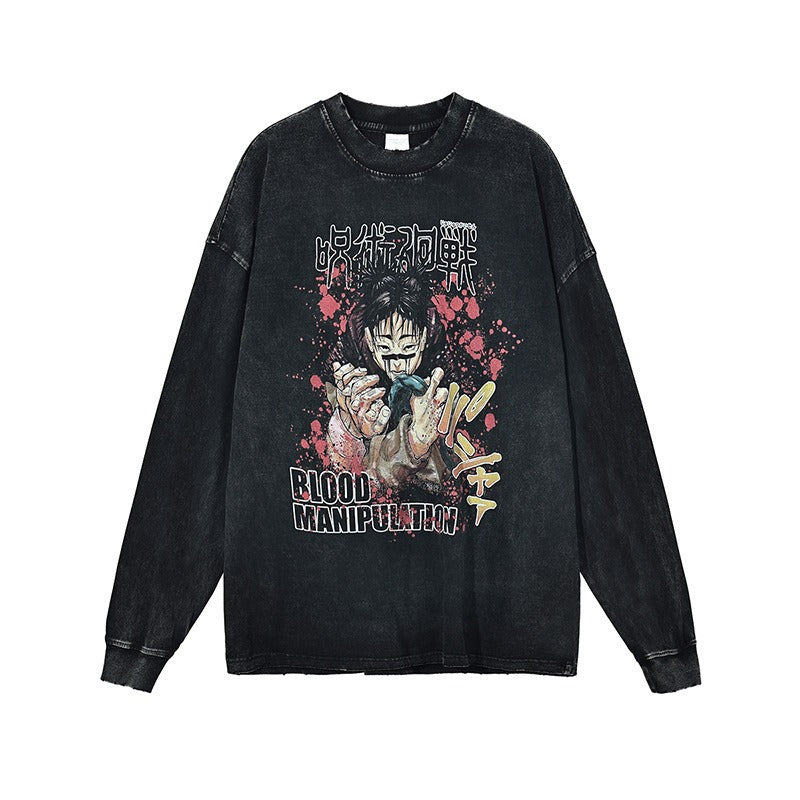 Jujutsu Kaisen print Long sleeved T-shirt