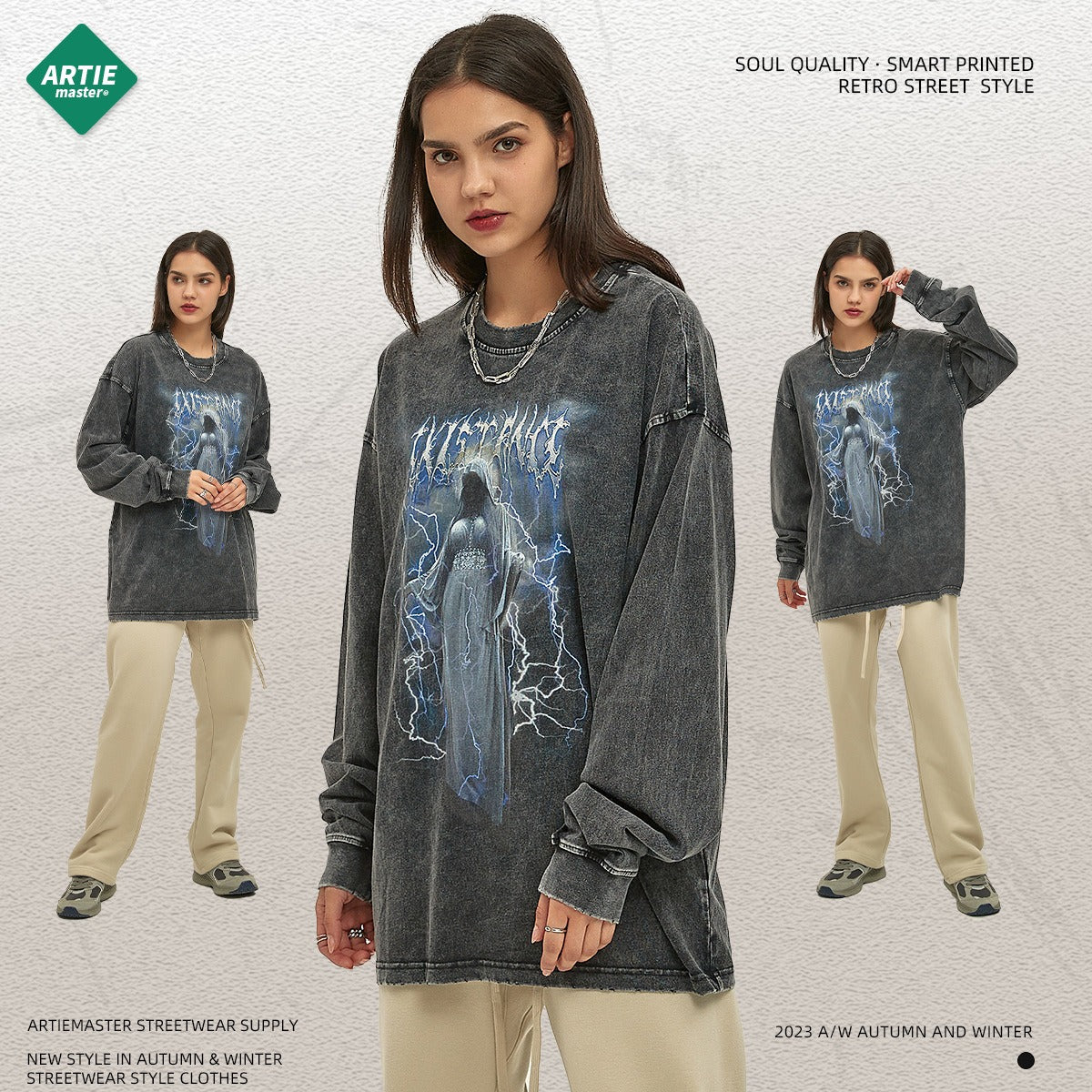 Witch print Long sleeved T-shirt