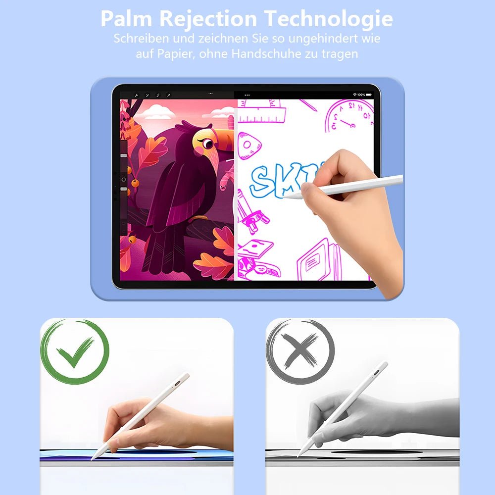 Apple Pencil with Palm Rejection for iPad Pro, Air, Mini: Power Display, 2022-2018