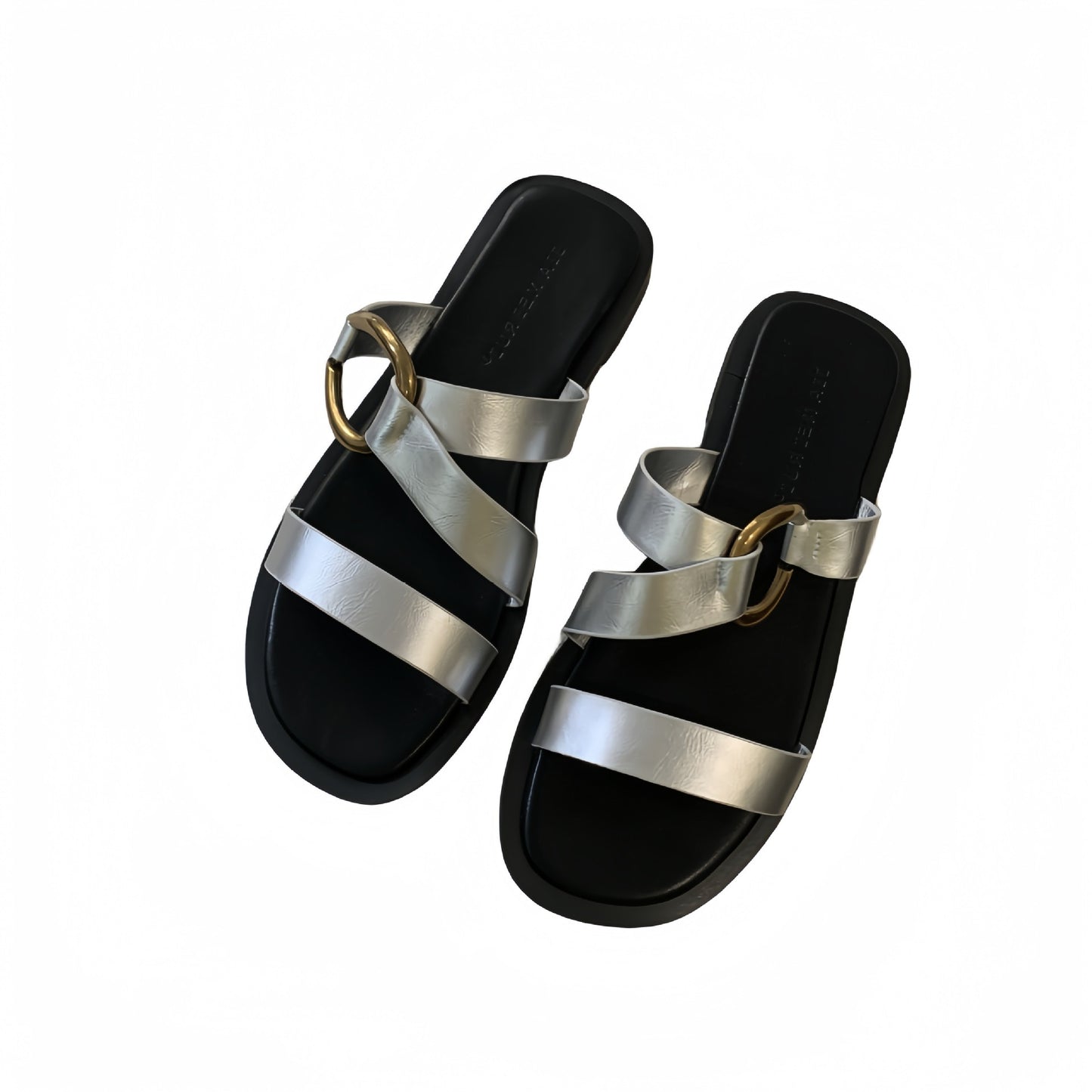 French Style Square-toe Open-toe Sandals for Women