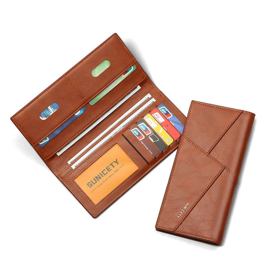 Men's Multi-Function Anti-Theft Soft Leather Wallet - Ultra-Thin Two Fold