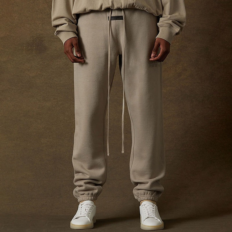 FEAR OF GOD FOG ESSENTIALS 22SS double line silicone letter loose casual pants