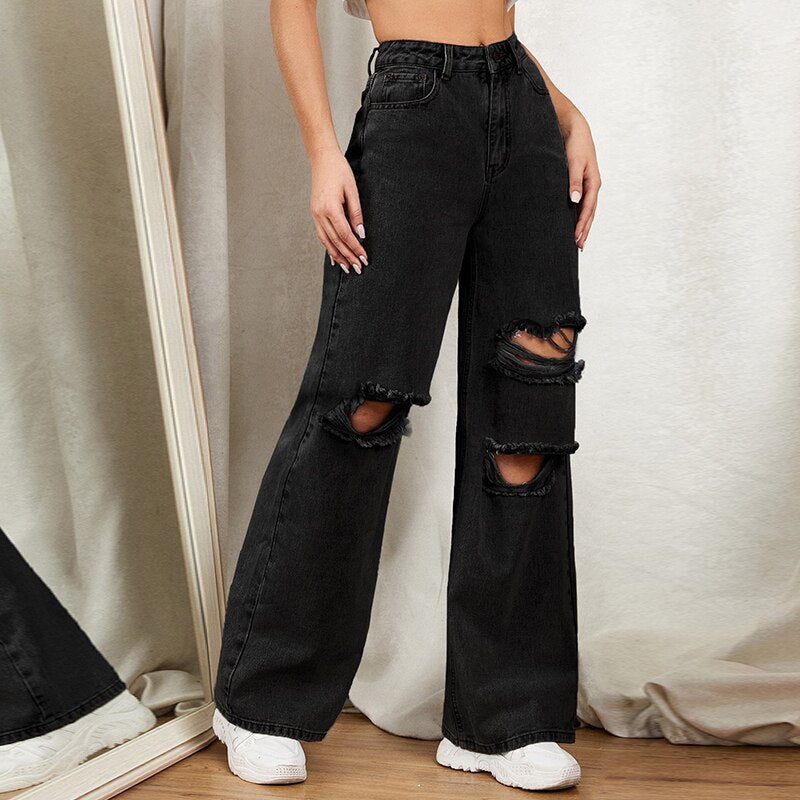 wide-leg jeans