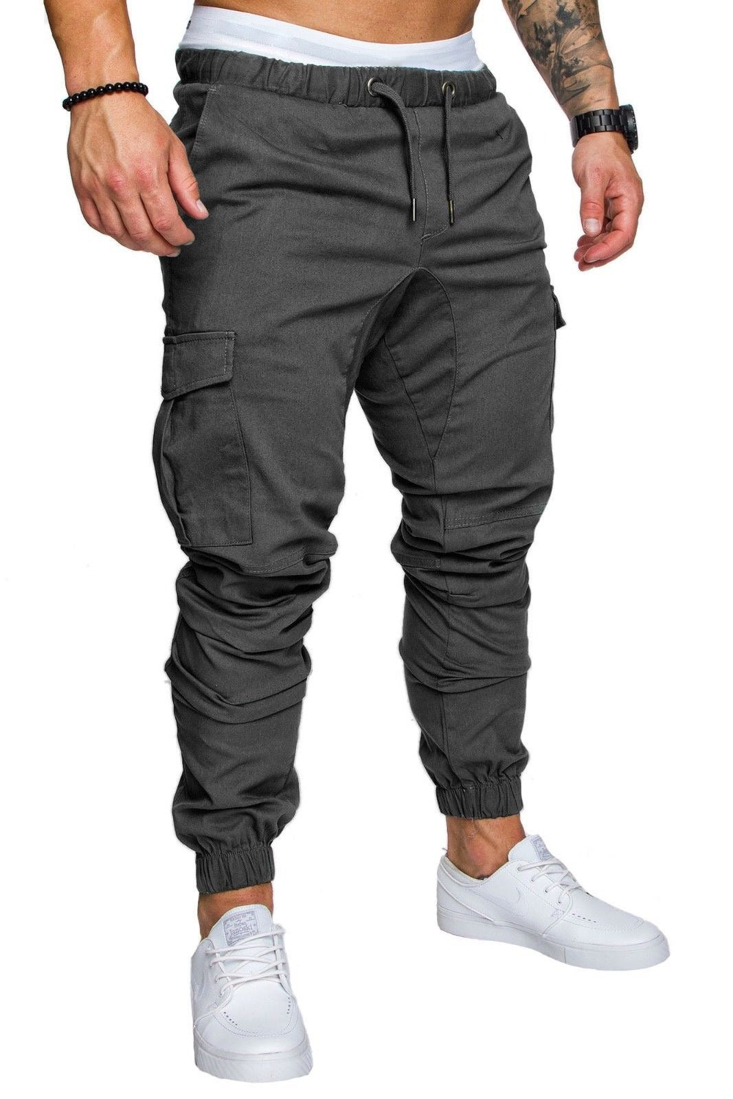 Men's multi-pocket woven casual pants