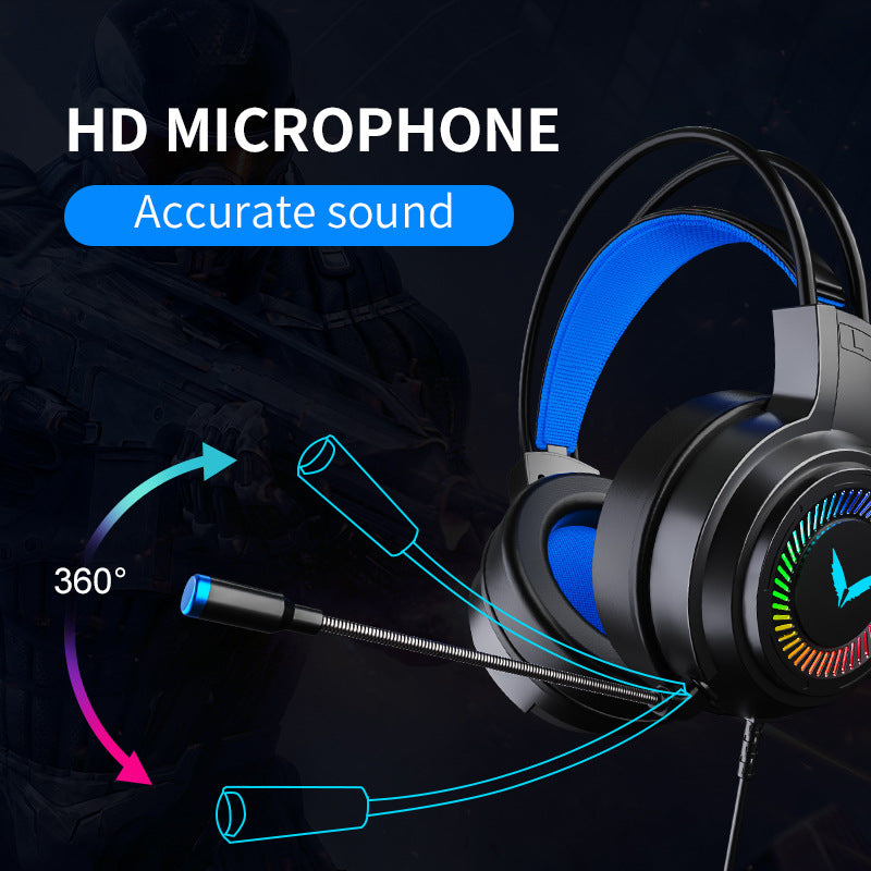 G58 7.1 channel wired computer headset with microphone, designed for gaming.