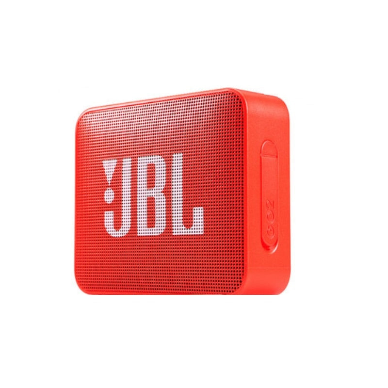 JBL Go 2 mini portable wireless Bluetooth speaker, IPX7 waterproof with subwoofer bass effect.