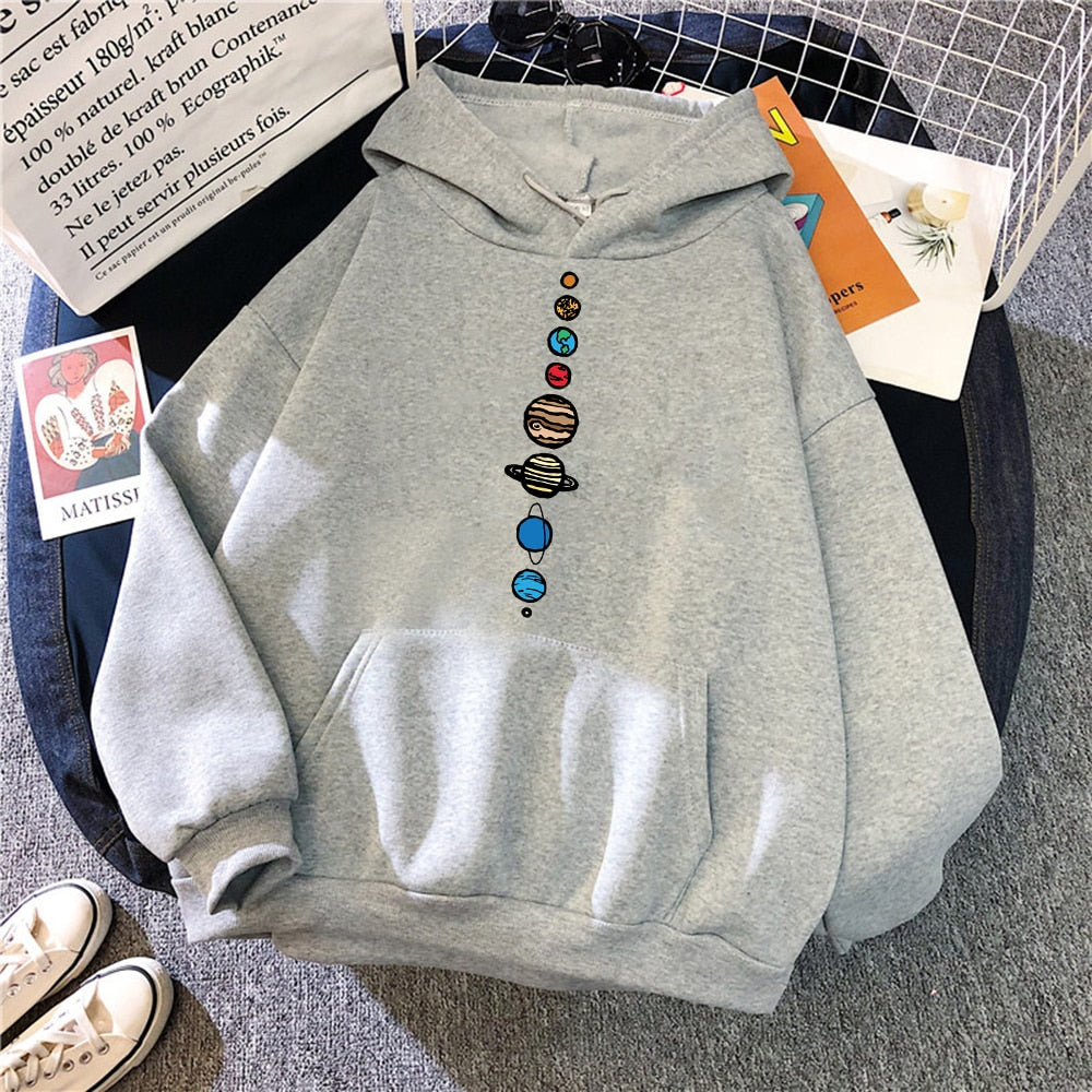 Solar System Universe Pattern Sweatshirt