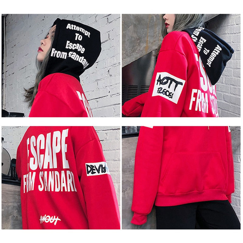 Printed Letter Hoodie