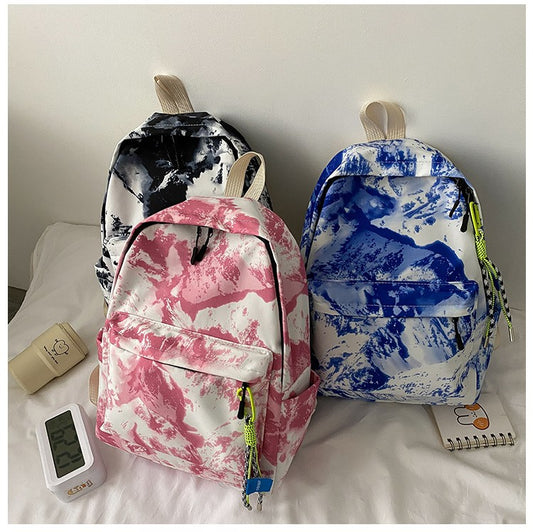 Trendy Women's Oil Painting Style Backpack, Small Travel Bag