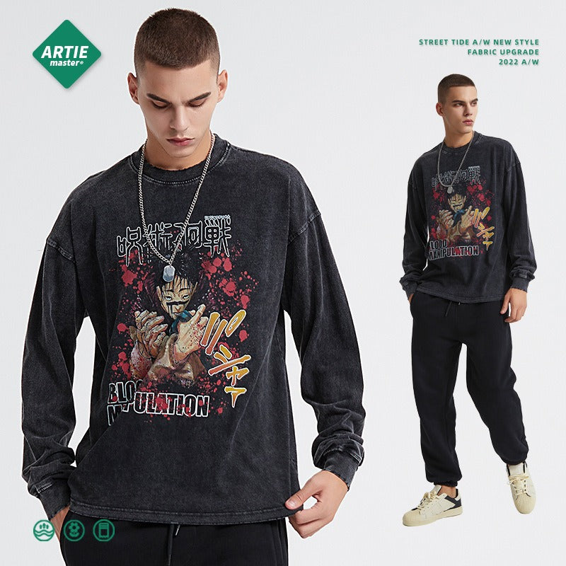 Jujutsu Kaisen print Long sleeved T-shirt