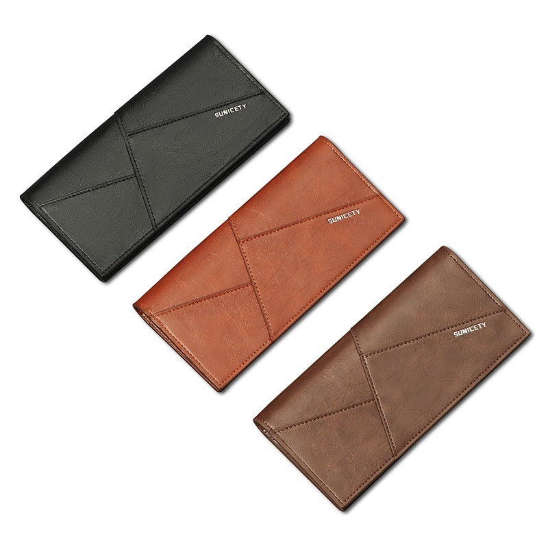 Men's Multi-Function Anti-Theft Soft Leather Wallet - Ultra-Thin Two Fold