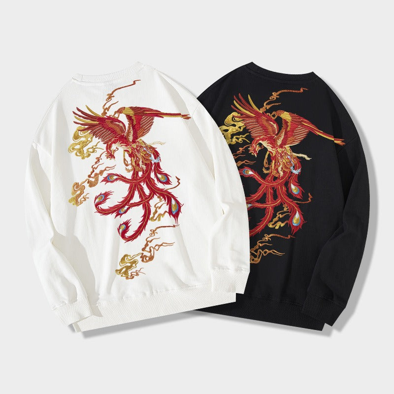 Phoenix embroidery heavy sweatshirt