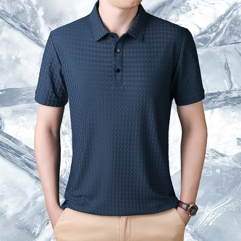 High-end short-sleeve lapel T-shirt