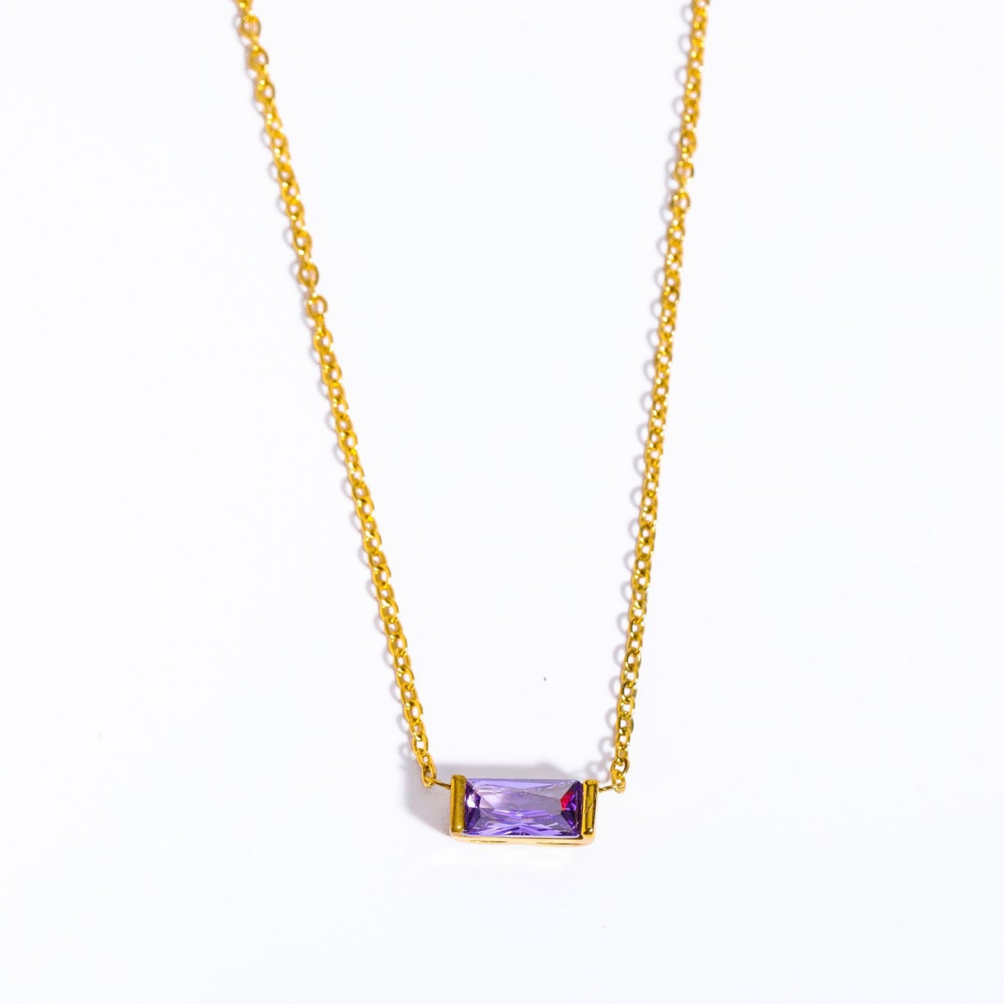 Twelve Birthstone Necklace with Zirconia