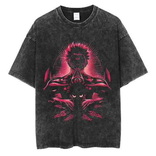 Retro Jujutsu Kaisen printed T-shirt Unisex