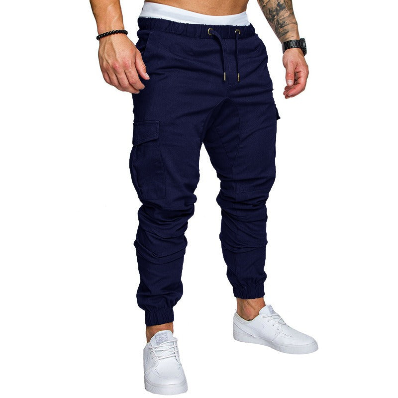 Men's multi-pocket woven casual pants