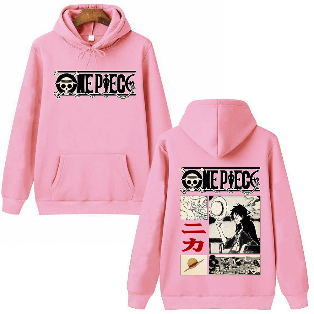 One Piece Luffy Hoodie Man Woman Hip Hop Harajuku Pullover