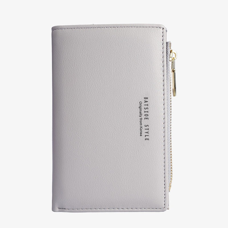 Women's Ultra-Thin Wallet with Side Zipper - Medium Coin Purse