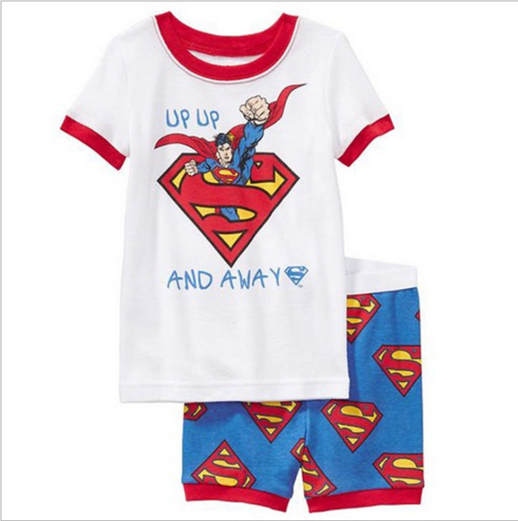 Children's short-sleeve pajama set for home, suitable as baby underwear.