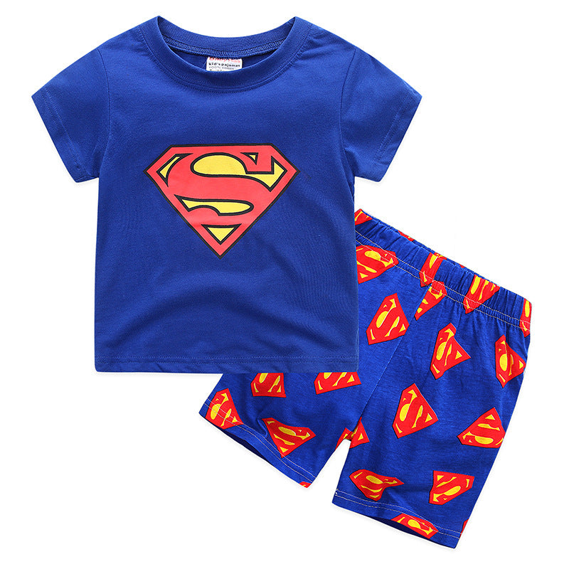 Children's short-sleeve pajama set for home, suitable as baby underwear.