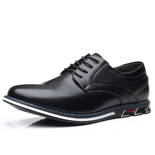 Men's British Style Leather Shoes: Business Formal, Casual, Large Sizes