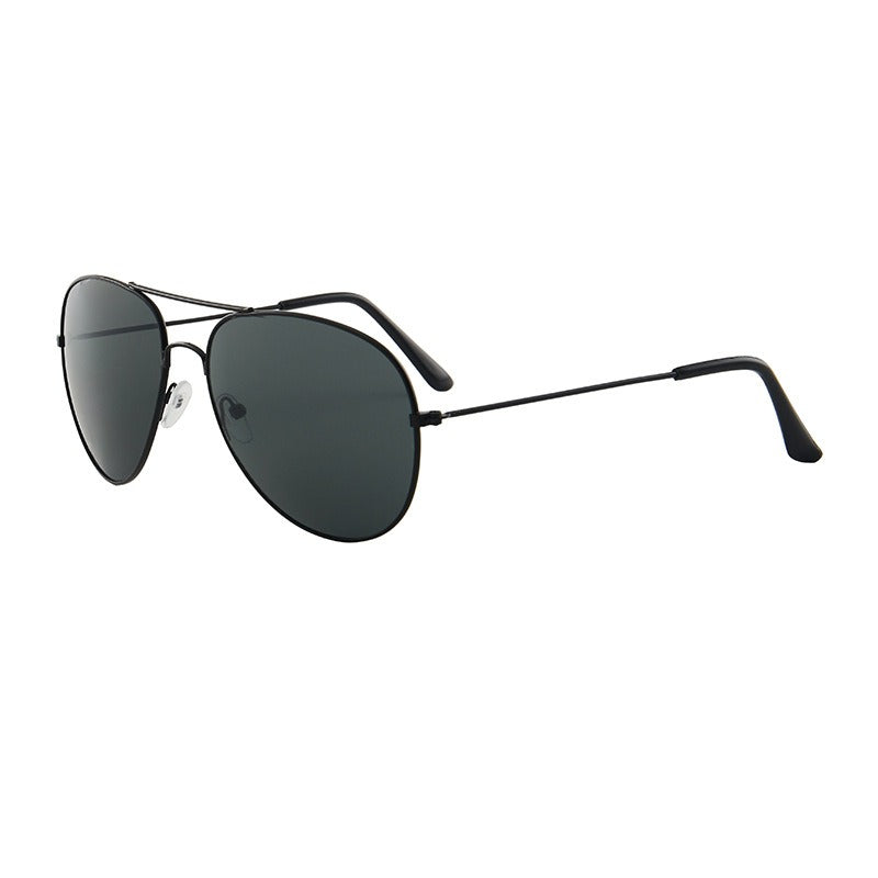 New polarized pilot-style sunglasses with a copper frame and spring legs – unisex frog mirror design.