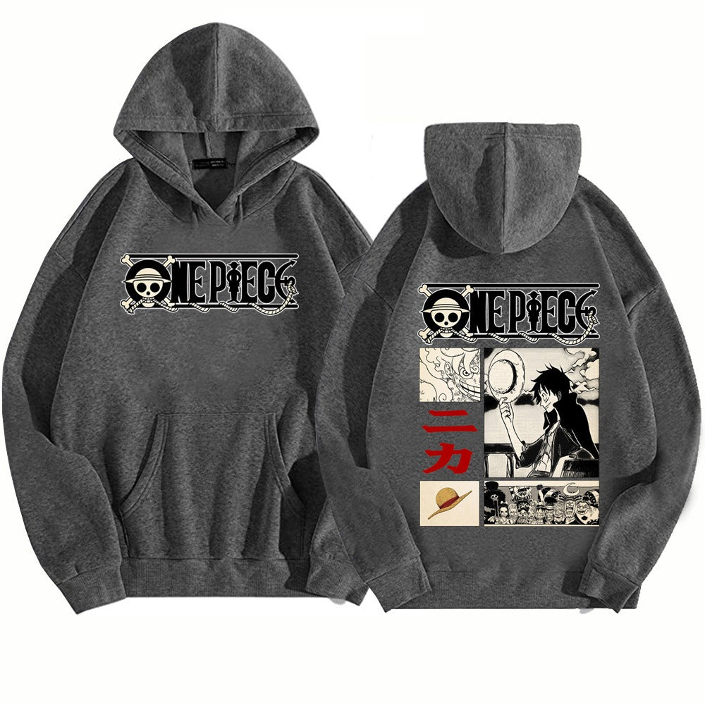 One Piece Luffy Hoodie Man Woman Hip Hop Harajuku Pullover