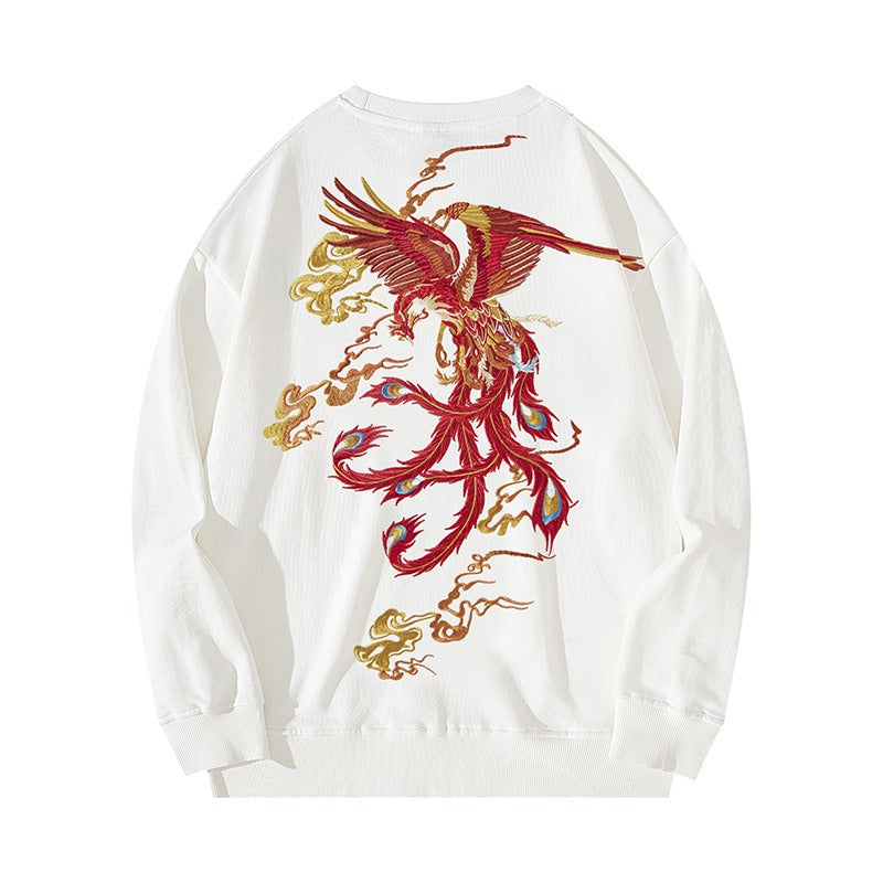 Phoenix embroidery heavy sweatshirt