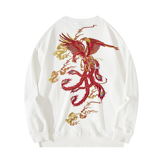 Phoenix embroidery heavy sweatshirt