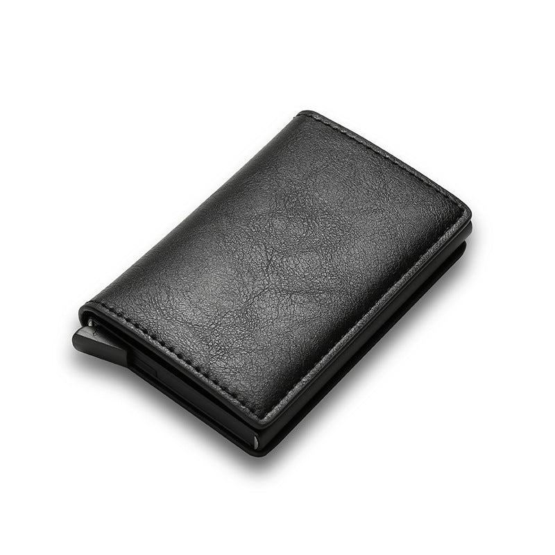 RFID Anti-Theft Carbon Fiber Pop-Up Card Holder Wallet