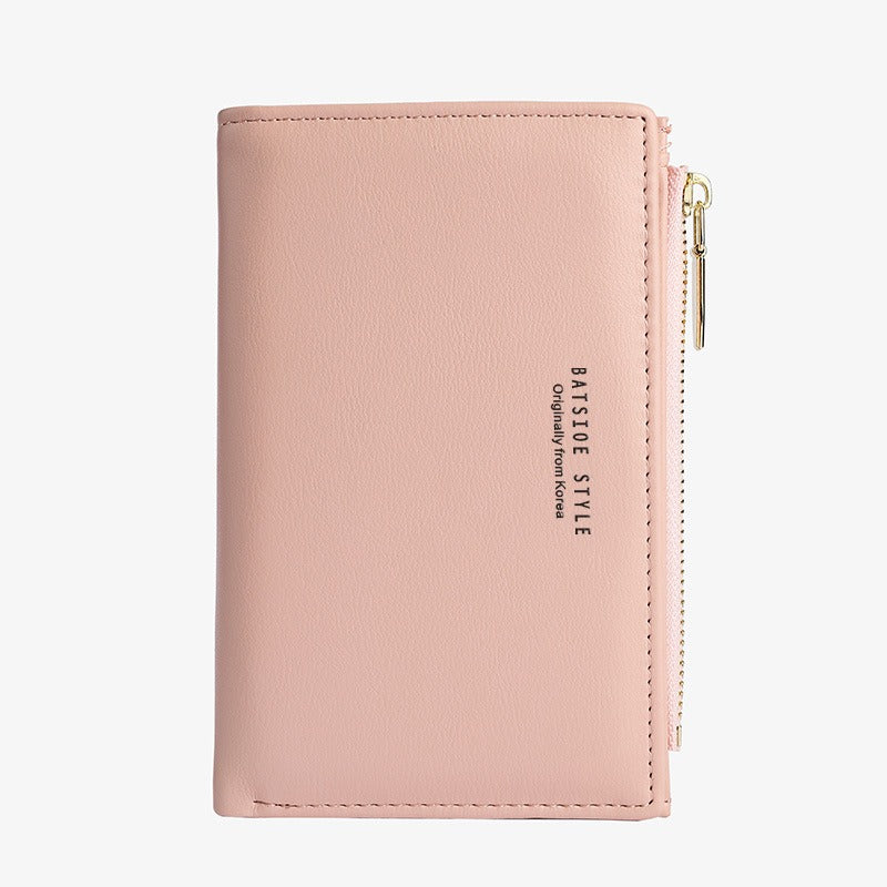 Women's Ultra-Thin Wallet with Side Zipper - Medium Coin Purse