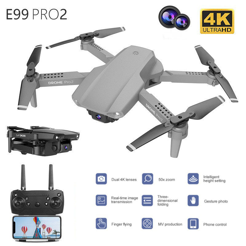 E99 PRO2 folding drone with quad-axis, long-range aerial photography