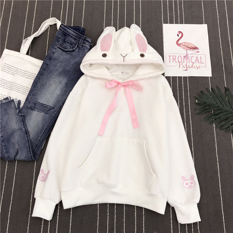 Cute Bunny Hoodie for Women