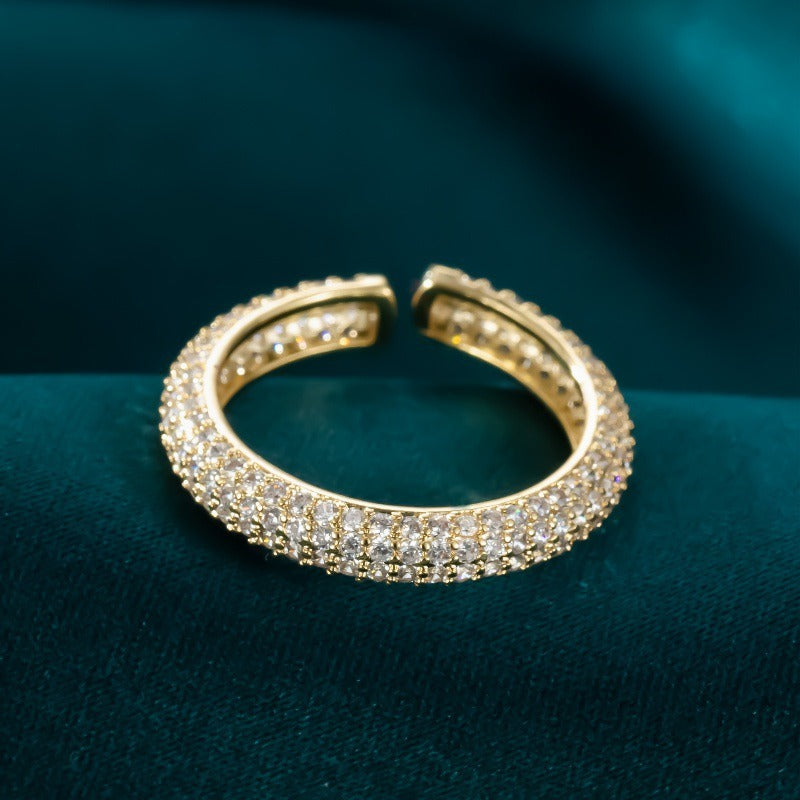 Gold Plated Open Index Finger Wedding Ring