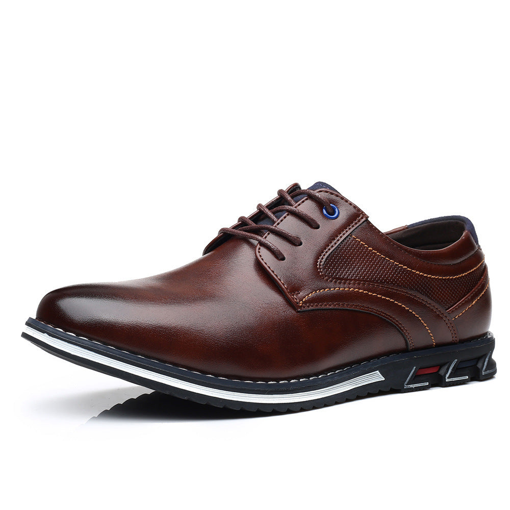 Men's British Style Leather Shoes: Business Formal, Casual, Large Sizes