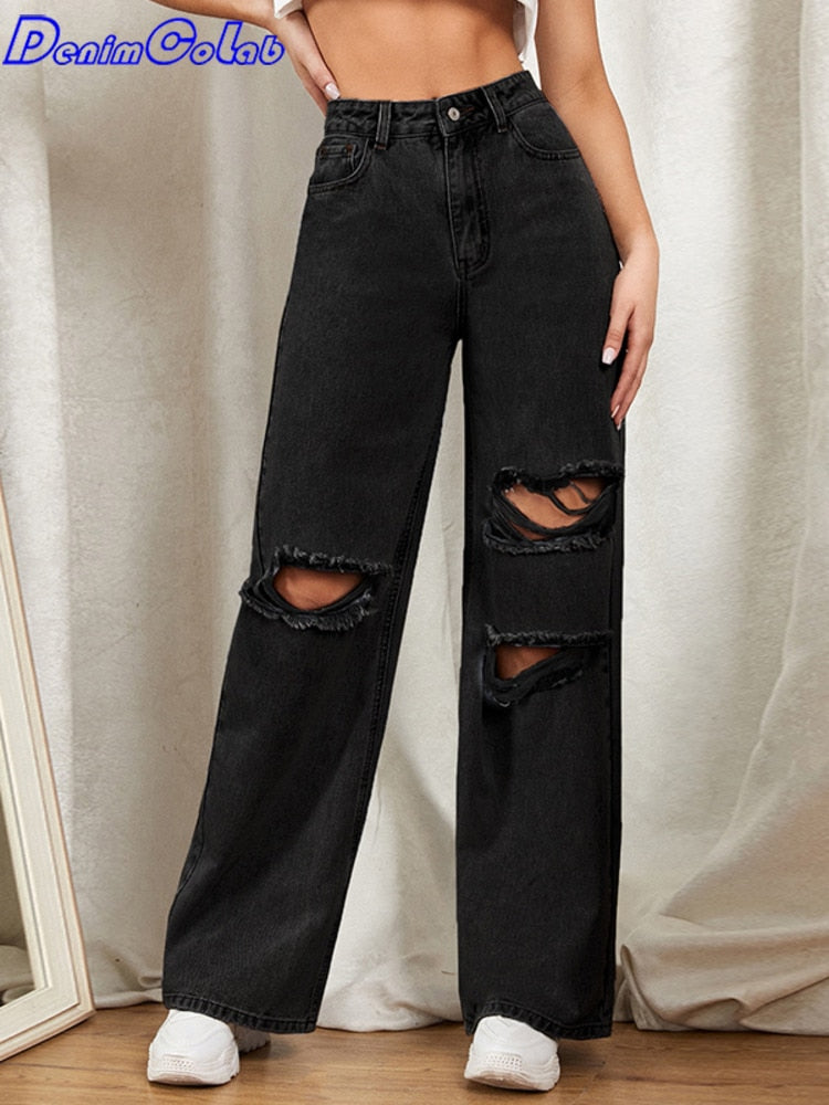 wide-leg jeans